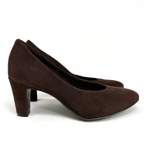 Nurture Paidyn Women’s Brown Leather Textured Heels - Picture 6 of 13